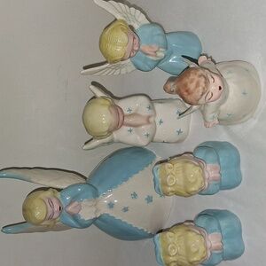Vintage ANGELS lot - MCM DECOR vintage Angels Handpainted